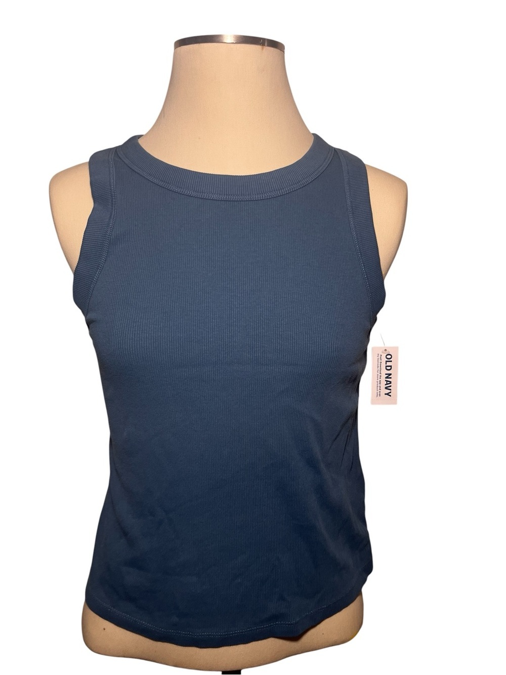 Old Navy Women's Dark Blue Ribbed Tank